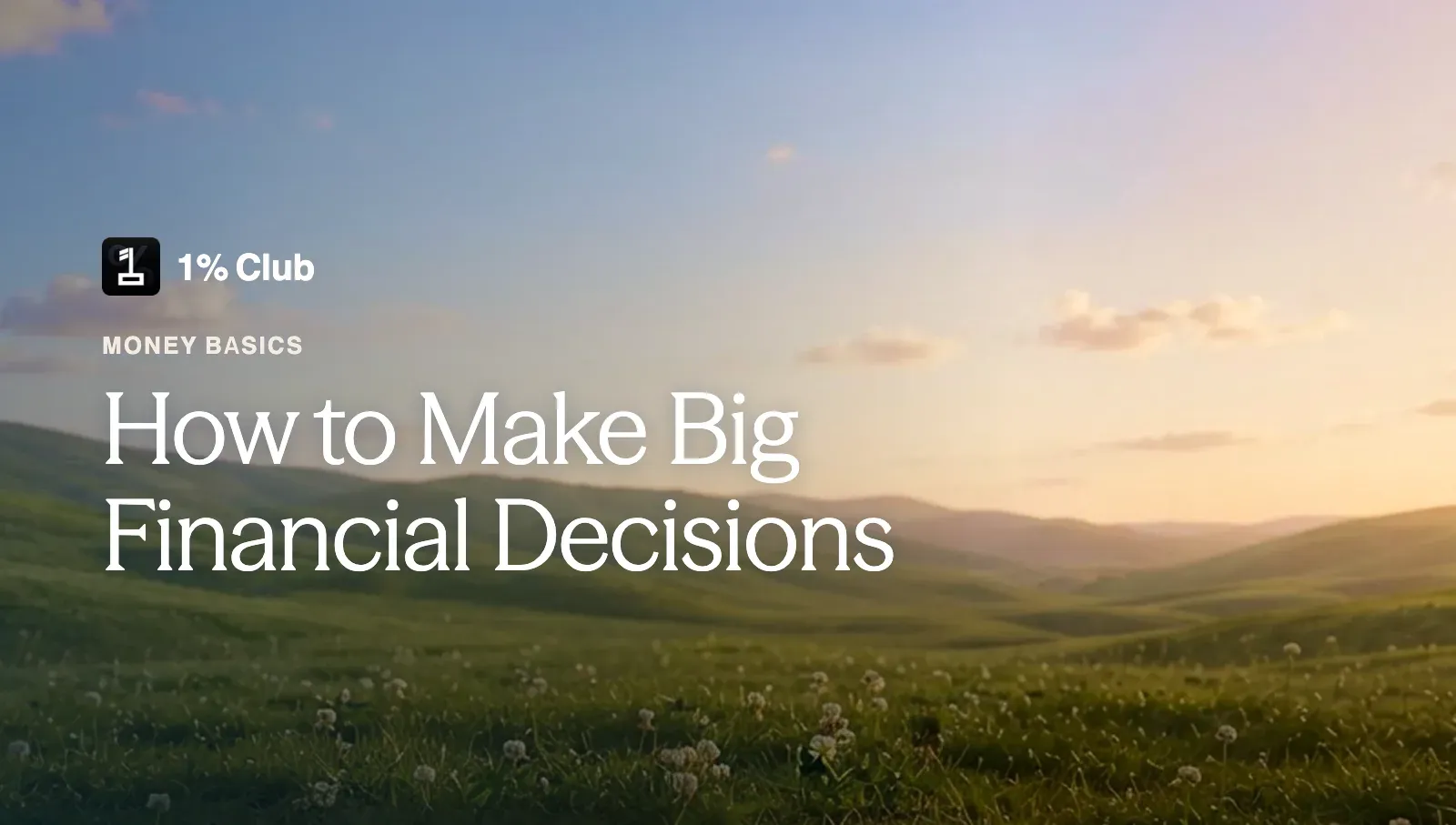 How to Make Big Financial Decisions: A 5-Question Framework 2026