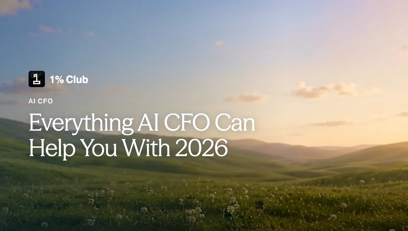 Everything AI CFO Can Help You With 2026